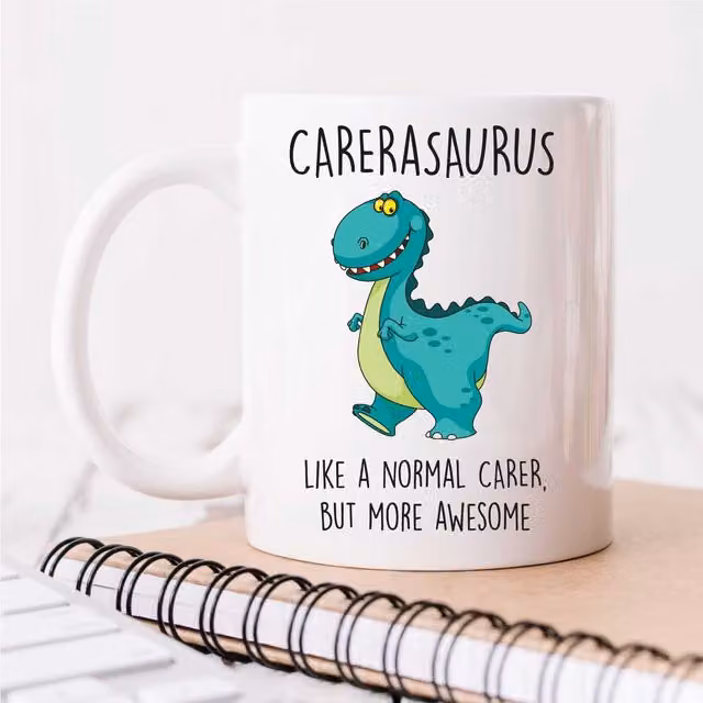 60 Second Makeover Carerasaurus Ceramic Mug in White