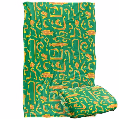 JQ Licensing Fishing Hooks 2 Silky Touch Super Soft Fleece Throw Blanket, Multicolour, W: 91 cm, D: 147 cm – 1