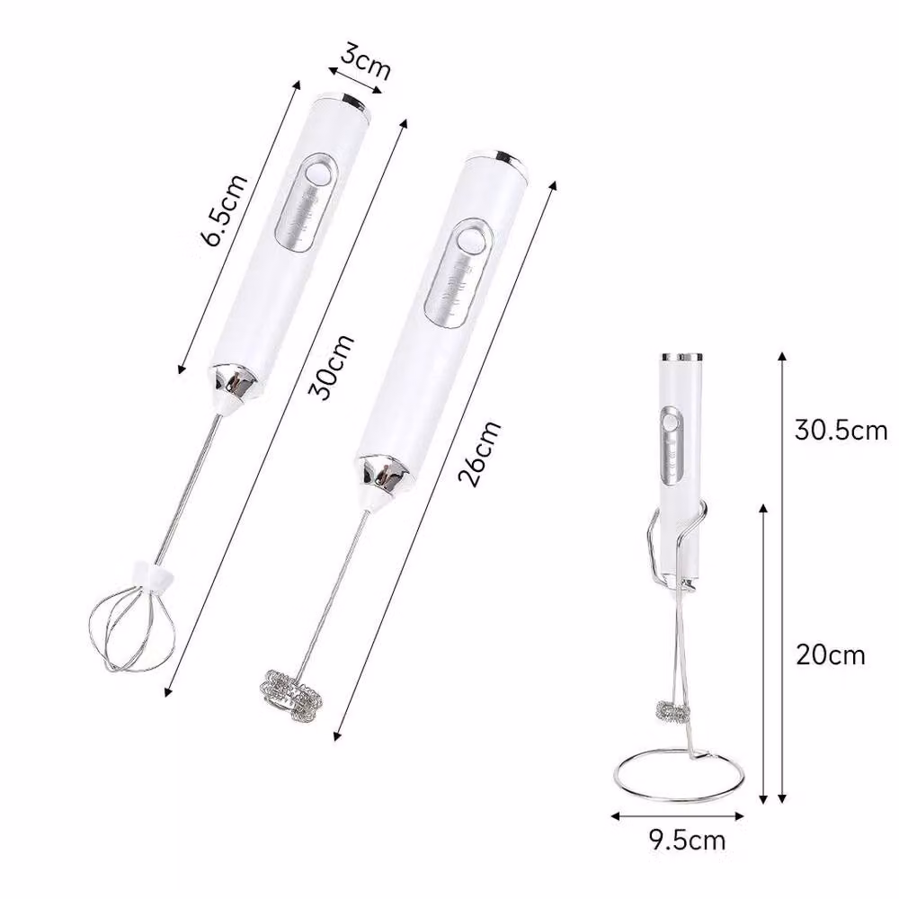PAWNORA White Rechargeable Handheld Electric Milkshake Mixer – 2