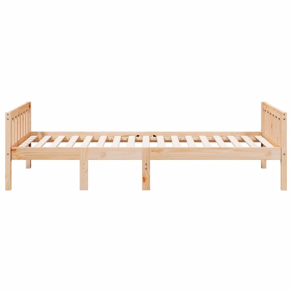 Berkfield Home Childrens Solid Wood Pine Bed in Brown, W/D/H: 80 x 200 cm – 2