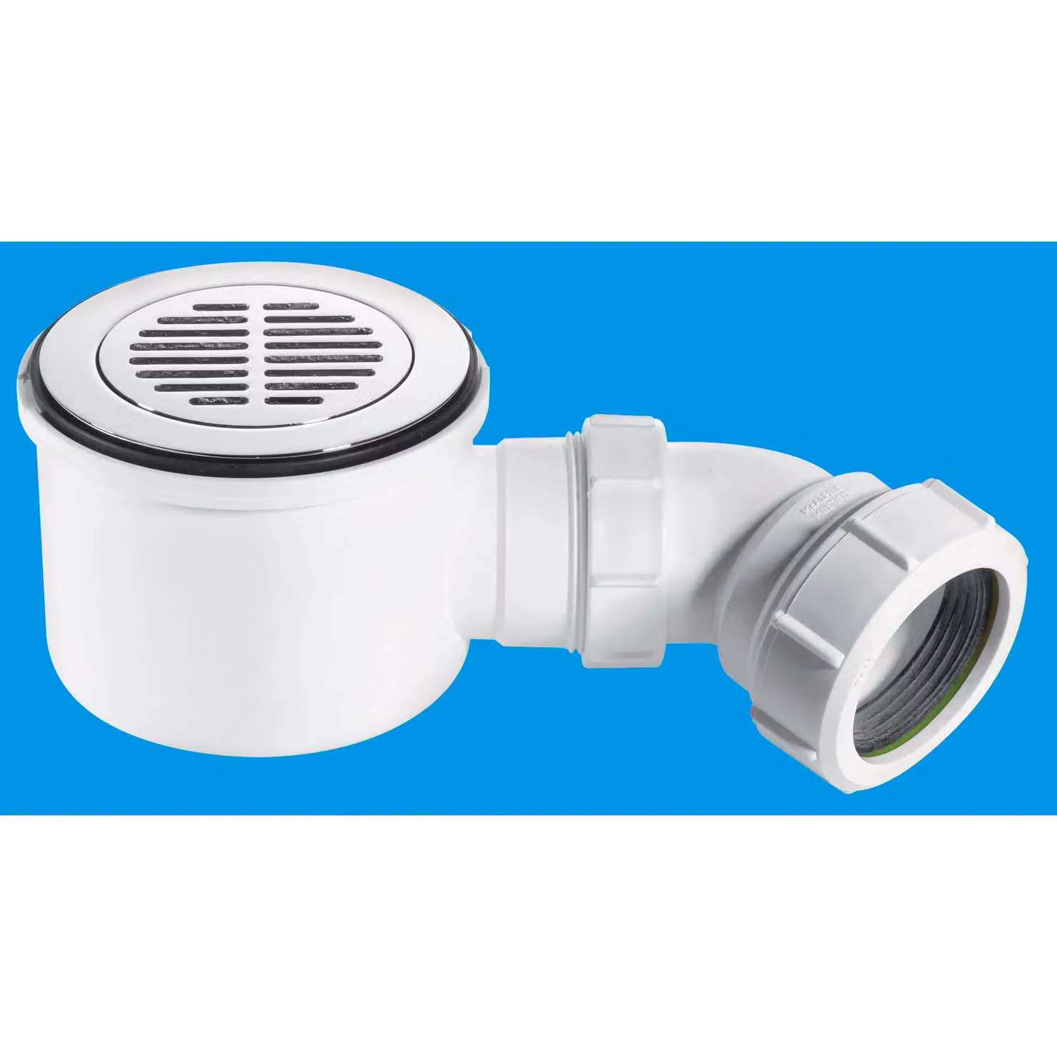 McAlpine ST90CPB-S-HP Round Water Seal Shower Trap with 2 inch Universal Outlet in White – 2