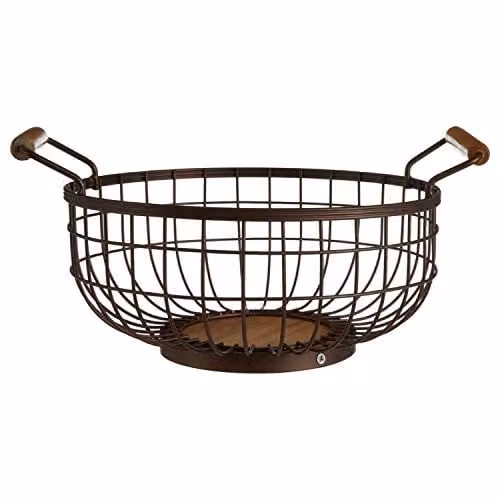 Orsina Bronze Powder Coated Fruit Basket in Brown – 2