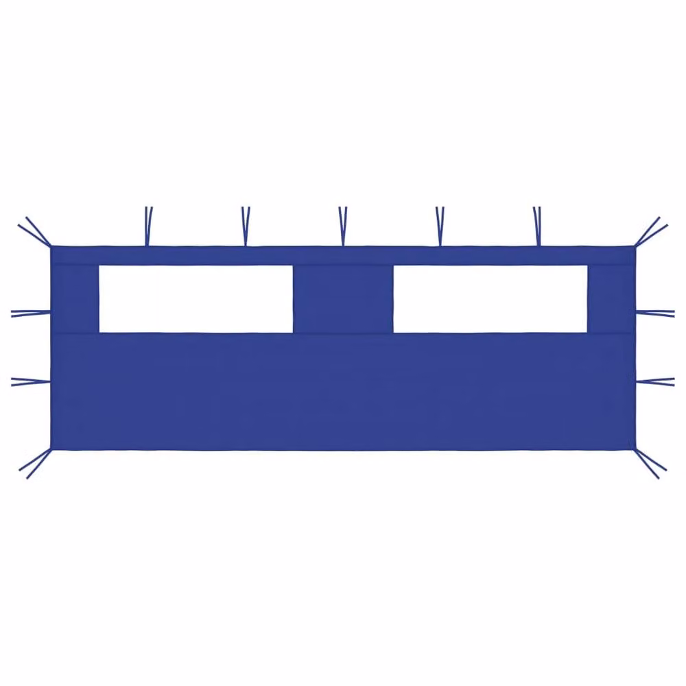 Berkfield Home Gazebo Sidewall with Windows, Blue, W: 600 cm, D: 200 cm – 2