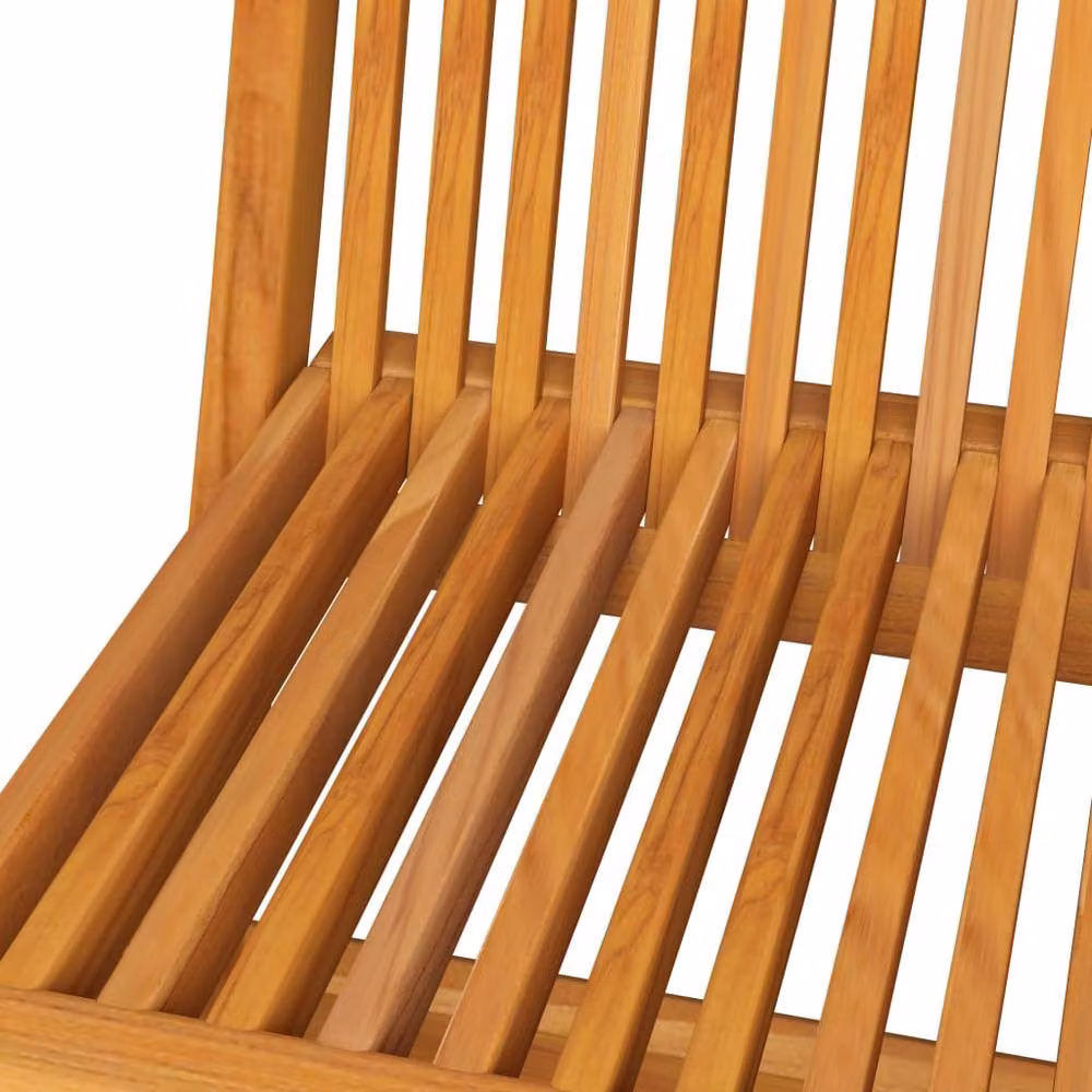 Berkfield Home Elegant Folding Garden Chairs, Set of 6, Solid Teak Wood, Brown, H 89 x W 60 x D 47 cm – 3