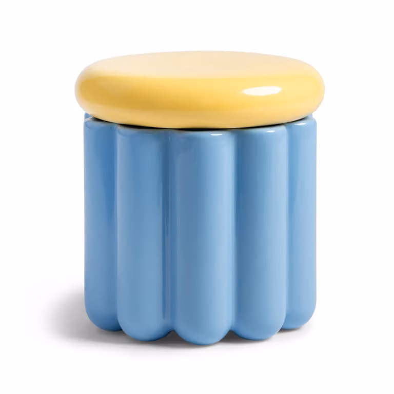 &Klevering Blue Charlo Airtight and Leakproof Ceramic Stoneware Jar