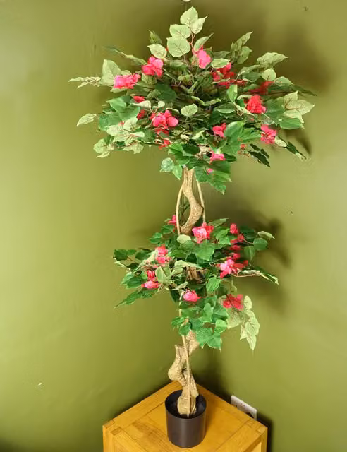 Leaf Pink Japanese Artificial Silk Bougainvillea Tabletop Tree