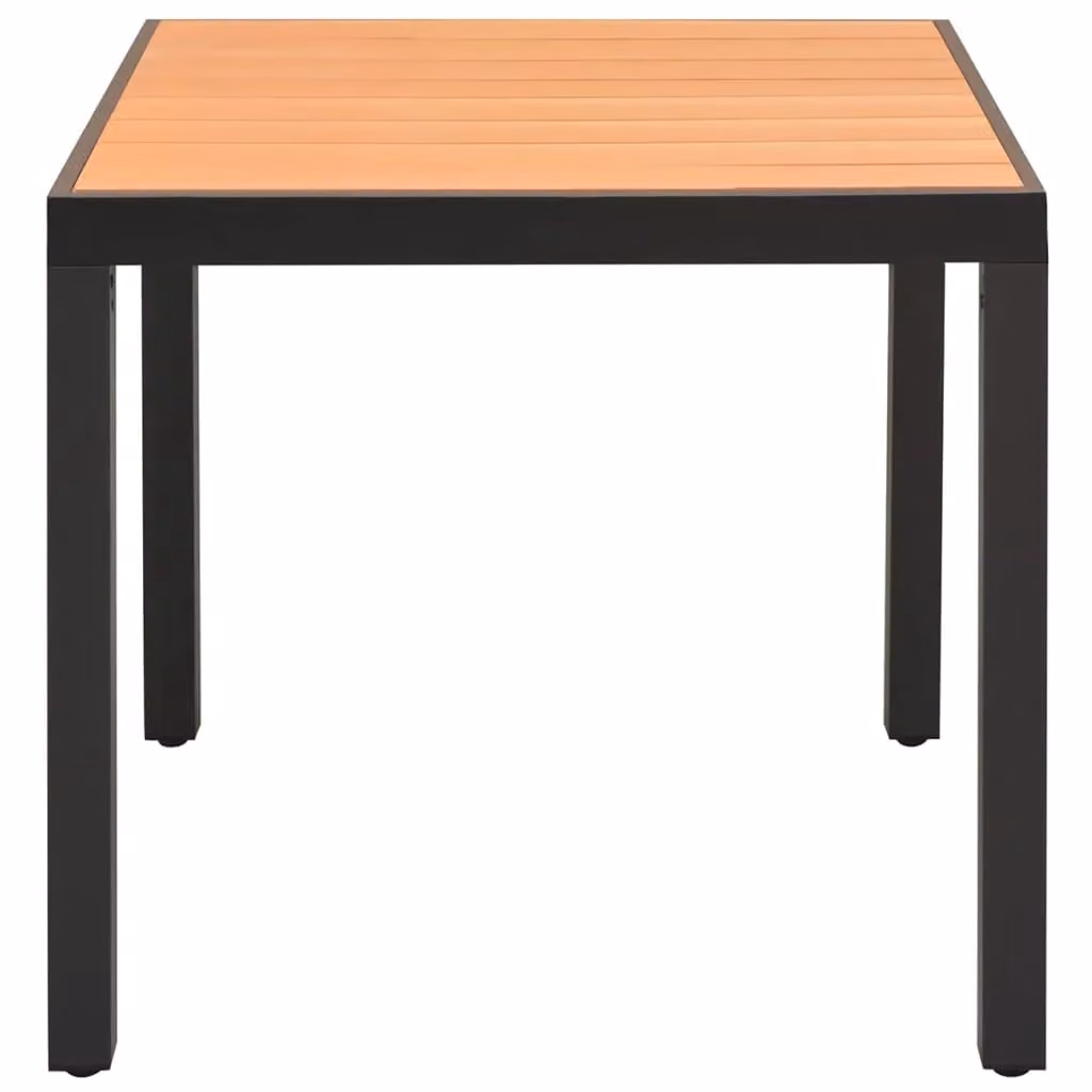 Berkfield Home Brown Square Garden Table with Aluminium and WPC Construction, W/D/H: 80 x 80 x 74 cm – 2