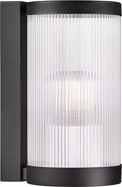 Nordlux Coupar Modern Outdoor Wall Lantern, Black, E27, IP54, Mains Powered – 1