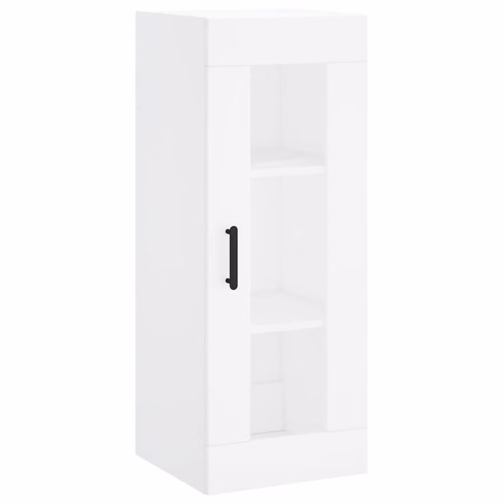 Berkfield Home White Wall Mounted Cabinet with Glass Doors, W/D/H: 34.5 x 34.0 x 90.0 cm – 3
