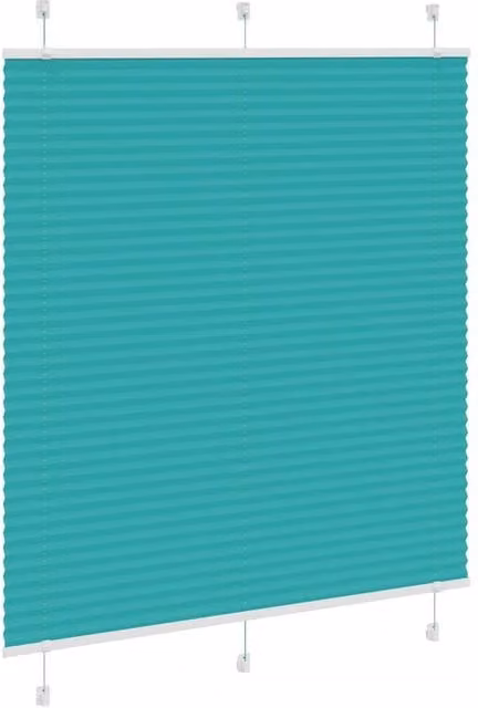 Berkfield Home Single Pleat Blind in Petrol Green Turquoise Polyester, W: 120 cm, H: 100 cm – 1