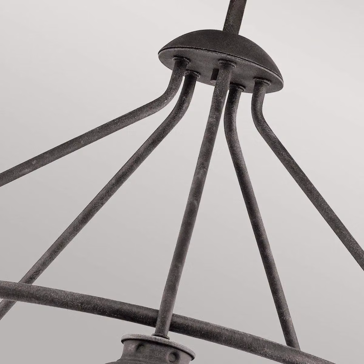 Netlighting Ashland Bay 5 Light Outdoor Chandelier Pendant Lighting in Grey with Transparent Glass and E27 Socket, IP44 Rated – 4