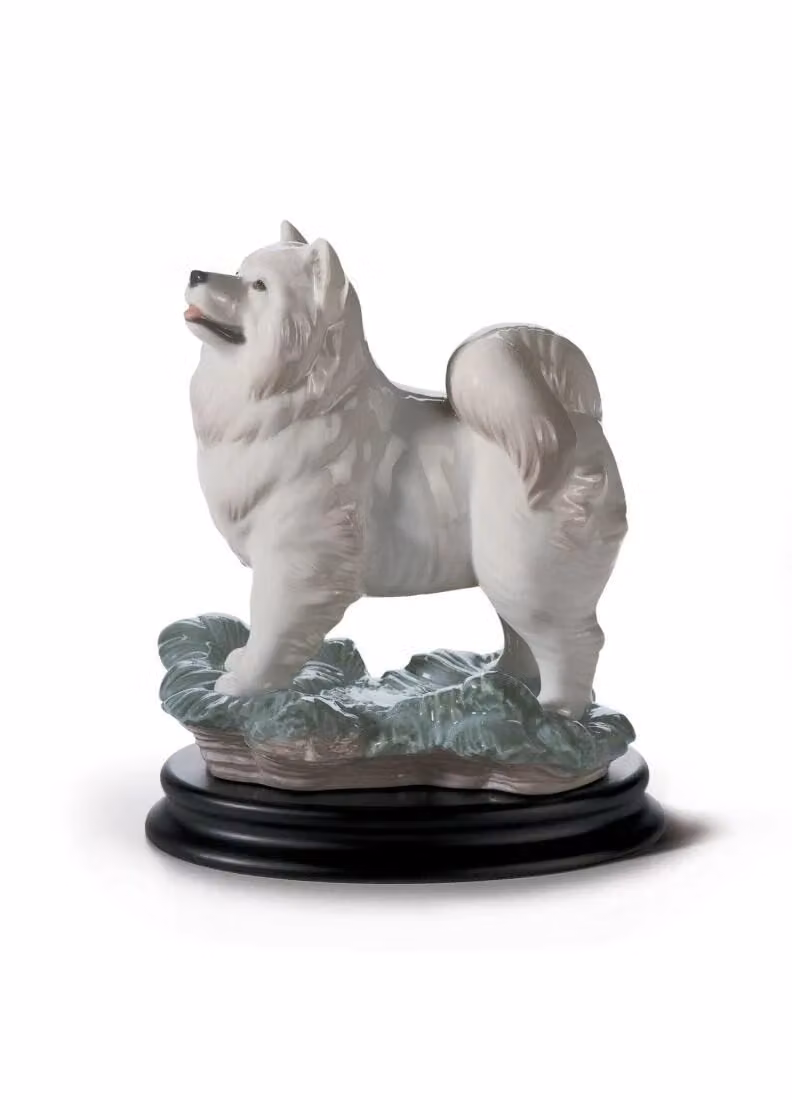 Lladró White Porcelain Dog Figurine
