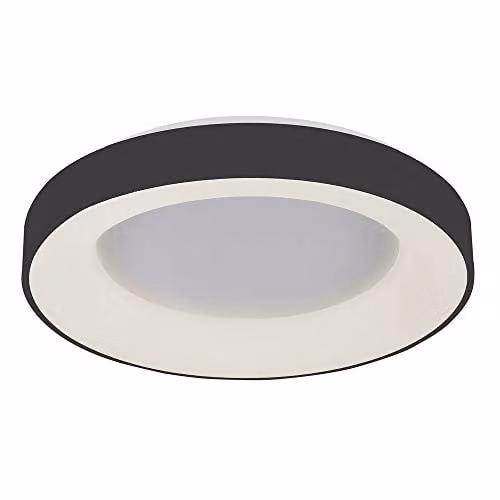 Netlighting Modern LED Flush Ceiling Light in Black with Warm White 3000K 2200lm – 1