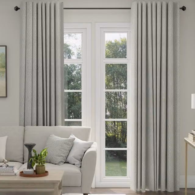 ANTE DECOR Hera Made To Measure Blackout Fabric Curtains in Dove Grey