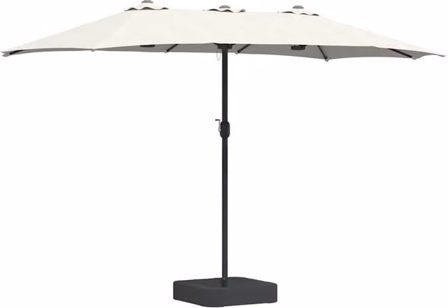 Berkfield Home Cantilever Folding Garden Parasol in Sand, W/D/H: 385 x 209 x 244 cm – 1