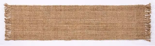 Esselle Home Whitefield Boucle Tassel Woven Jute Runner in Beige and Yellow, W/D: 60 x 230 cm