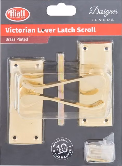 Hiatt Venice Lever Handle Latch Set in Brass