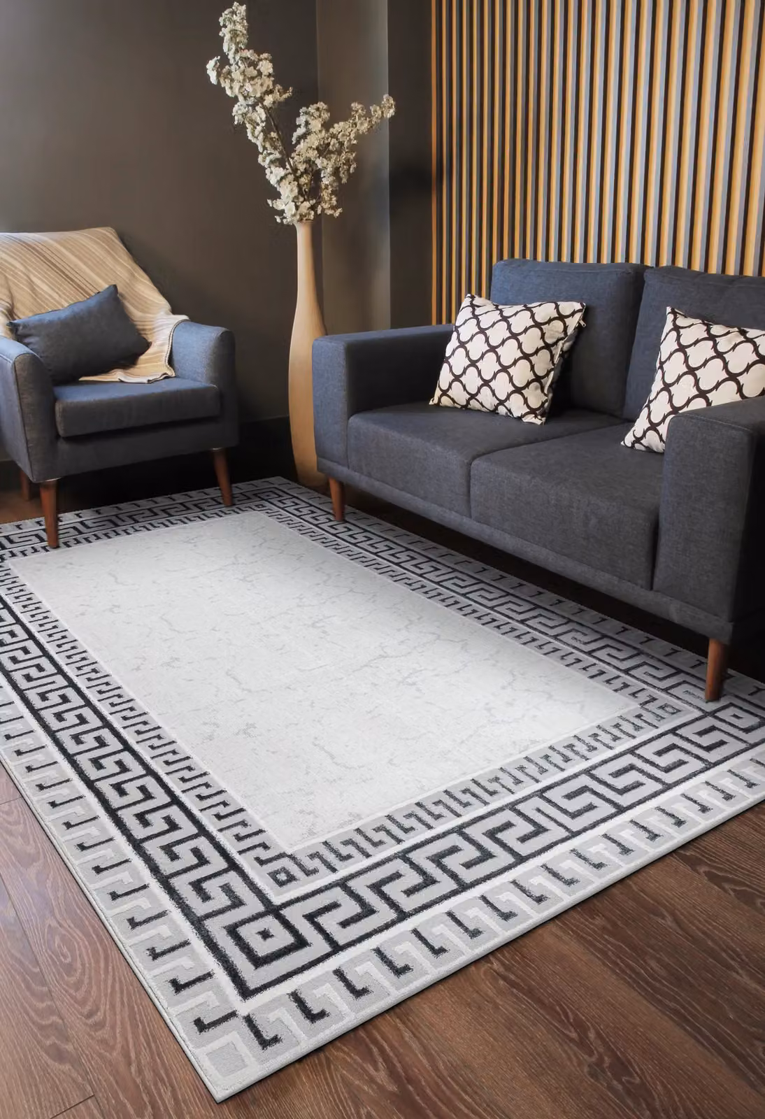 RugsX Allure Geometric Modern Rug in White, W: 80 cm, L: 150 cm – 2