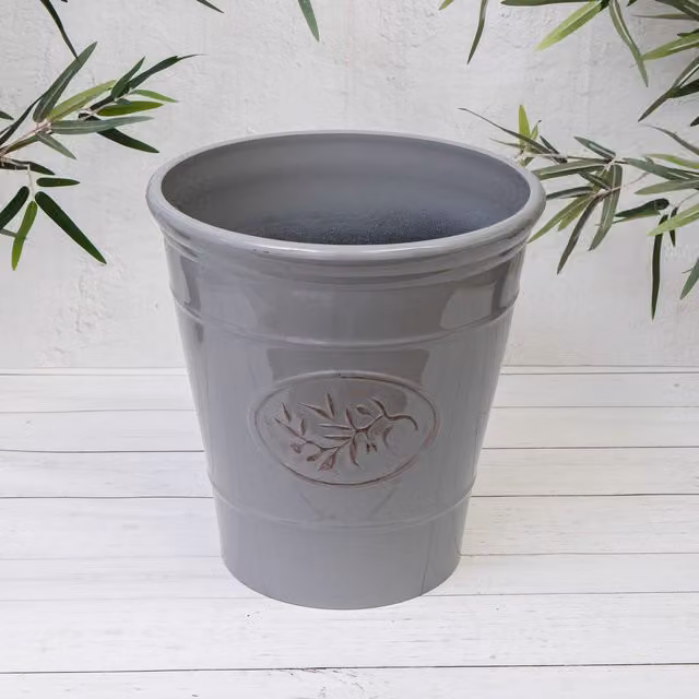 Annibells Grey Round Plastic Tabletop Planter, Diameter: 31 cm