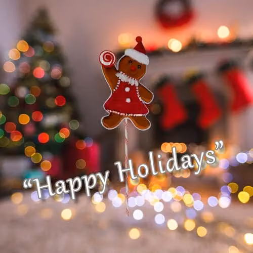 VFM e-Store Christmas Gingerbread Woman Pick, Red and Multicolour, H 68 cm x W 22 cm – 4