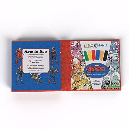 Marvel Avengers Colouring Book and Pencil Set in Multicolour – 3