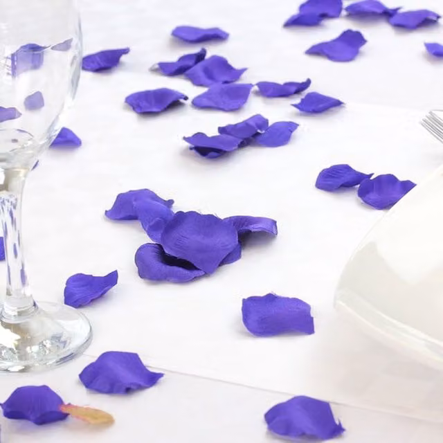 Kingsbury Gifts Silk Rose Petal Table Confetti in Deep Purple