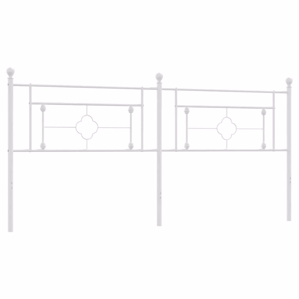 Berkfield Home Classic Metal Headboard in White, 193 cm – 2