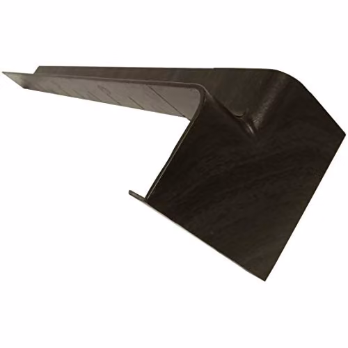 Freefoam Plain Fascia Board Internal Corner Single in Black Ash Woodgrain