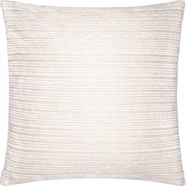 Make It A Home Jupiter Jacquard Square Chenille Cushion in Ivory, Gold and White with Feather Filling