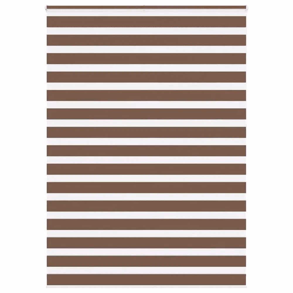 Berkfield Home Elegant Zebra Blind in Brown, W: 165 cm, H: 230 cm, Polyester Fabric – 2