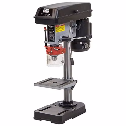 SIP B13 Black Benchtop Pillar Drill Press with 350W Motor, 5-Speed Settings and 13mm Drilling Capacity
