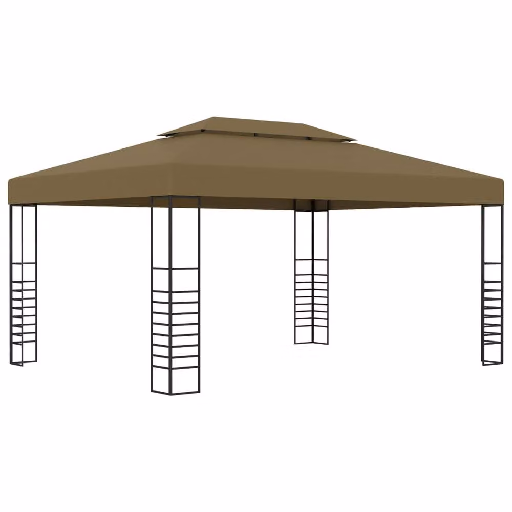 Berkfield Home Freestanding Gazebo in Beige, W: 300 cm, D: 300 cm, H: 270 cm – 2