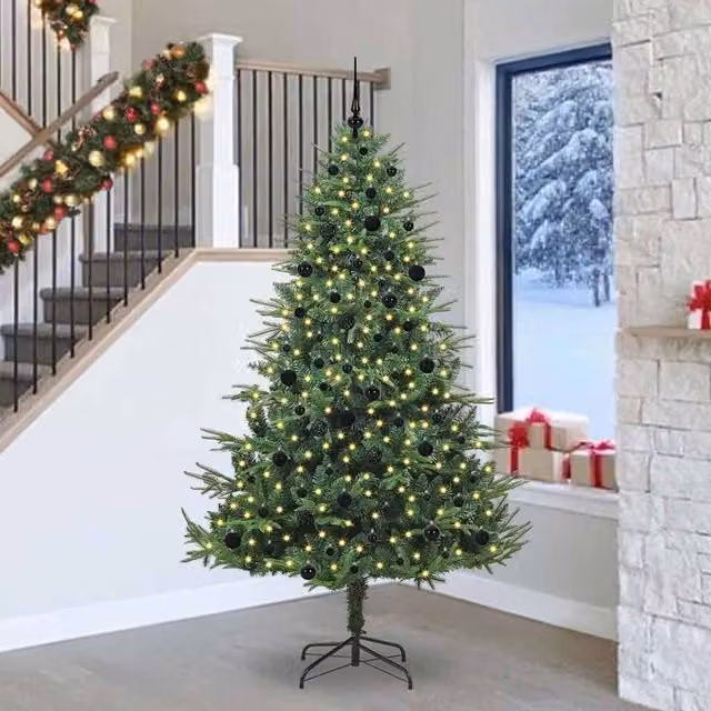 Berkfield Home Pre-lit Artificial Christmas Tree with Ball Set, Green, Height: 240 cm – 1