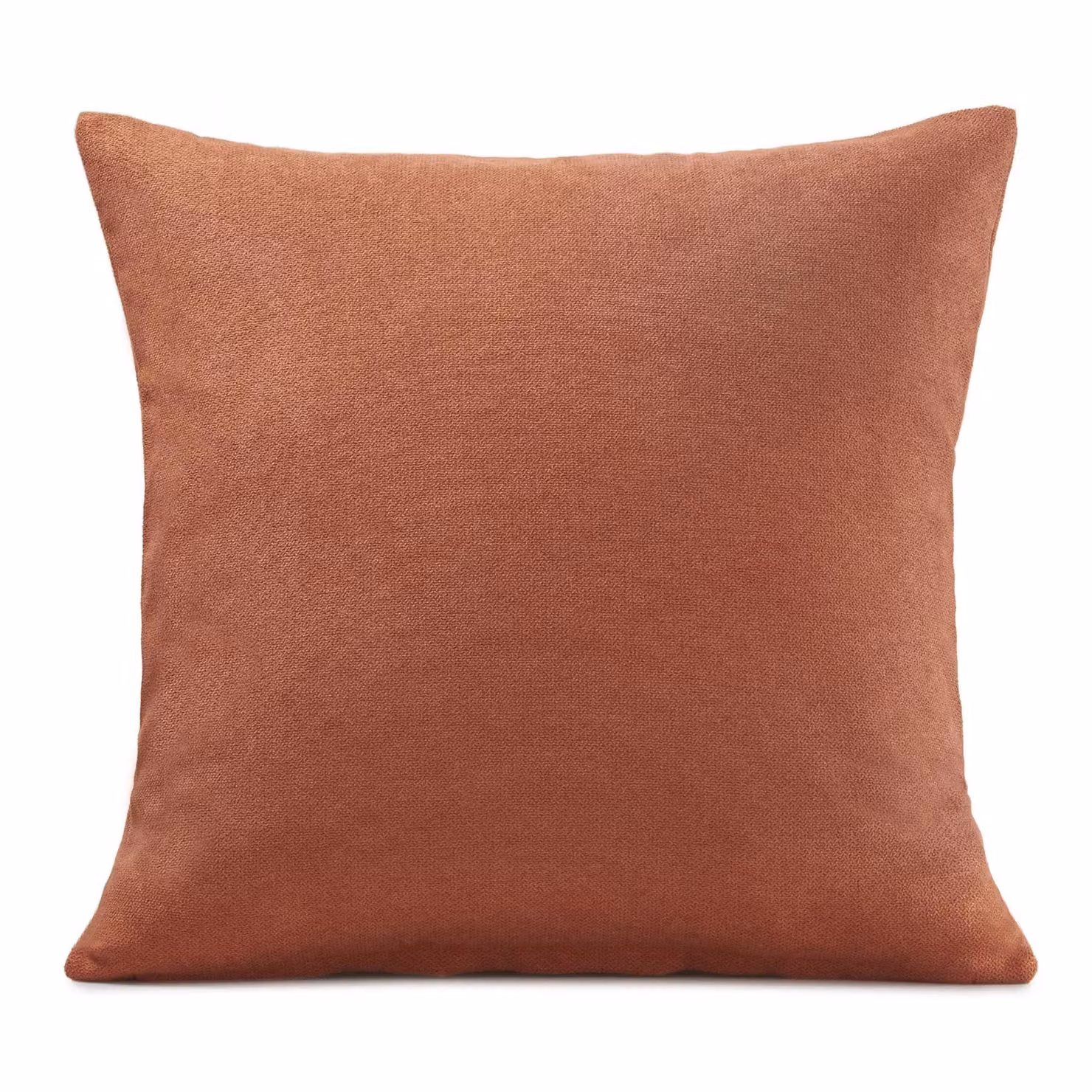 Luxor Living Orange Velvet Chenille Square Cushion, W/D/H: 55 x 55 x 55 cm – 3