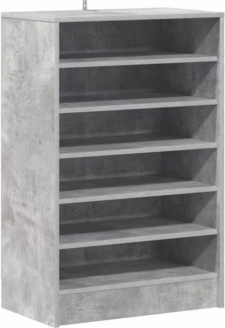 Berkfield Home Modern Grey Shoe Cabinet with Internal Shelves W/D/H: 60 x 35 x 92 cm
