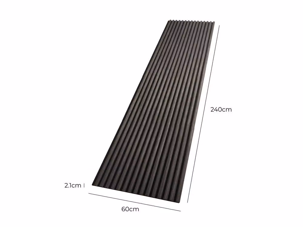 Fuse Acoustic Wooden Reeded Wall Panel in Charcoal Oak, H 240 cm x W 60 cm – 6