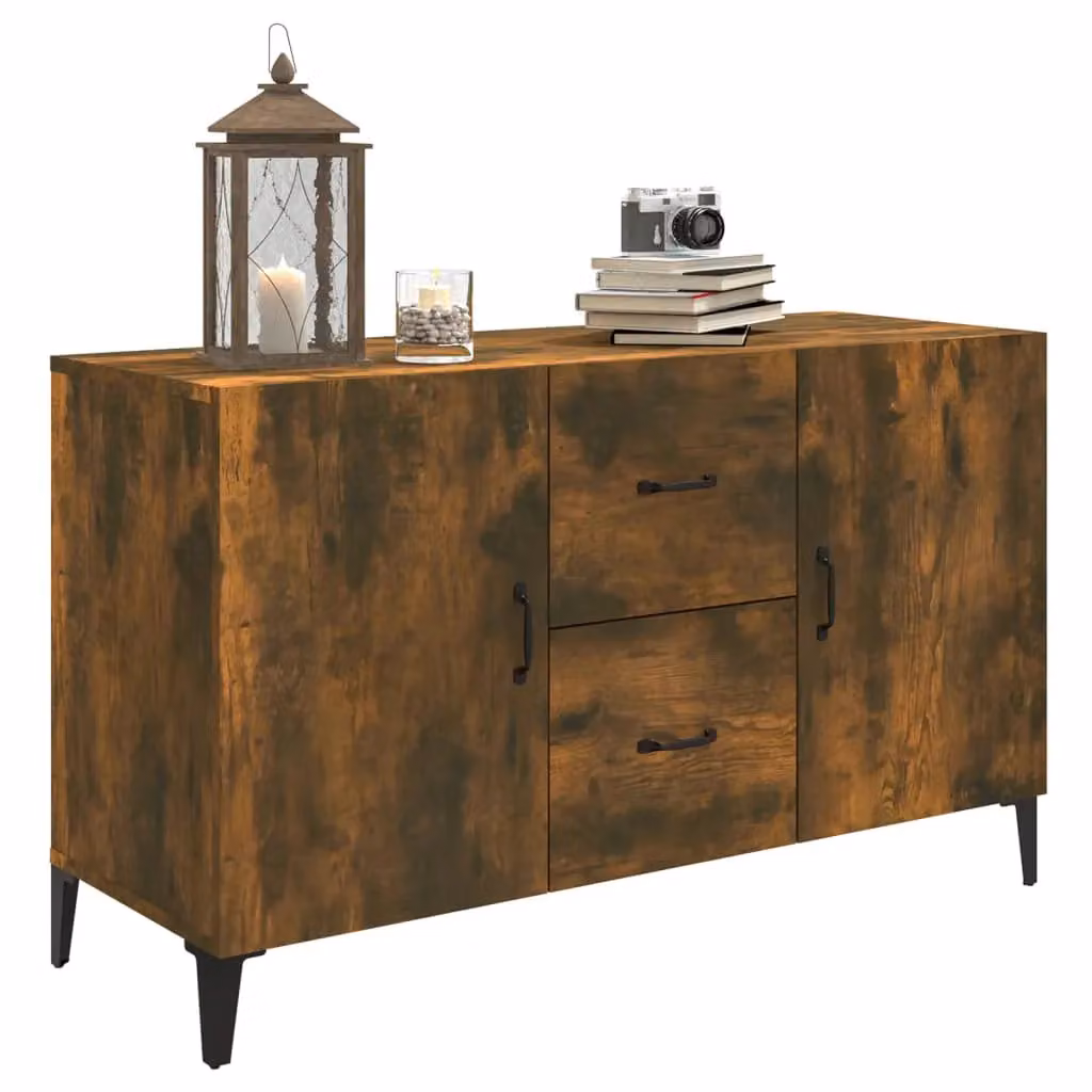 Berkfield Home Smoked Oak Sideboard in Brown, W/D/H: 100 x 36 x 60 cm – 3