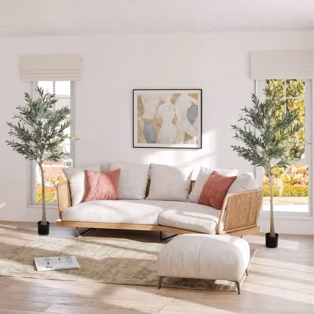 HOMCOM Artificial Silk Olive Tree in Green, Height: 180 cm