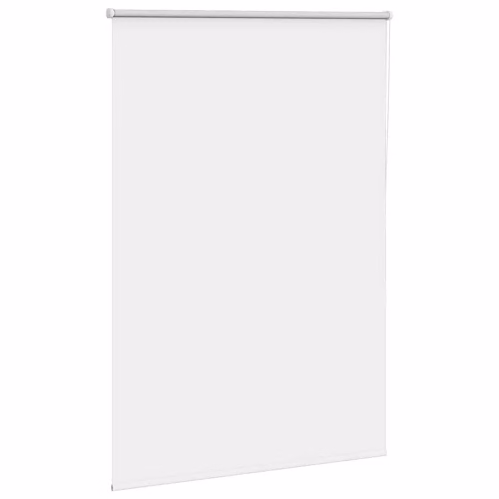 Berkfield Home White Blackout Roller Blind, Thermal Insulating Polyester, W: 100 cm, H: 130 cm