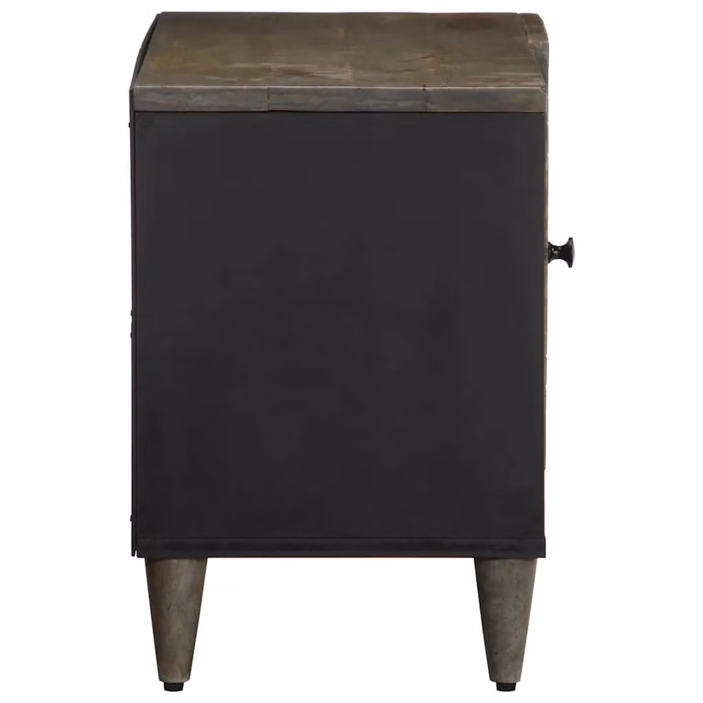 Berkfield Home Light Grey Mango Wood TV Cabinet W: 80 cm, D: 31.5 cm, H: 46 cm – 3