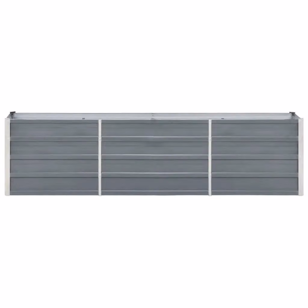 Berkfield Home Garden Galvanised Steel Raised Bed in Grey, W/D/H: 240 x 40 x 45 cm – 2