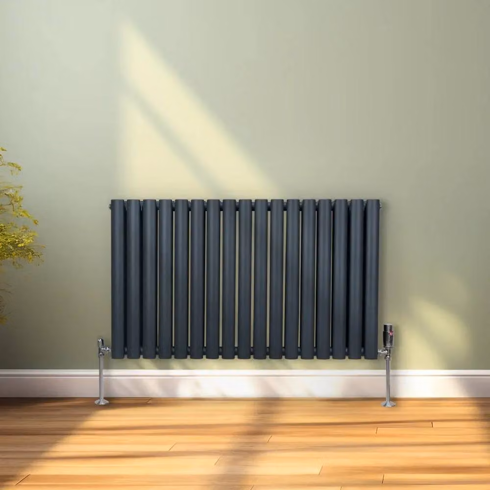 Monstershop Oval Column Radiator in Anthracite Grey, H x W: 102.0 x 60.0 cm – 4
