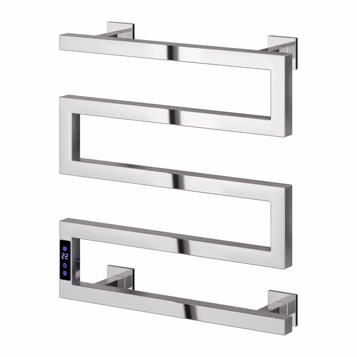 Aquarius DigiTherm Vispa Dry Electric Radiator with LCD Display, Silver, W: 51 cm, H: 50 cm – 2