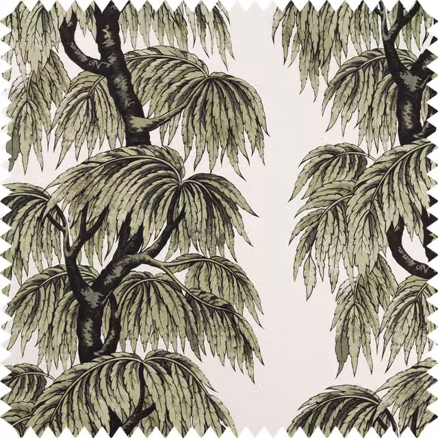 House of Hackney Babylon Cotton Linen in Papyrus Green