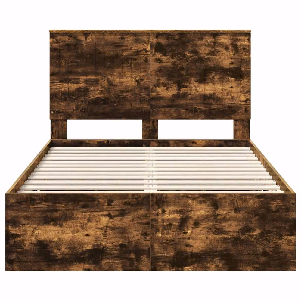 Berkfield Home Modern Bed Frame with Drawers in Smoked Oak Brown, W/D/H: 120 x 190 cm – 3