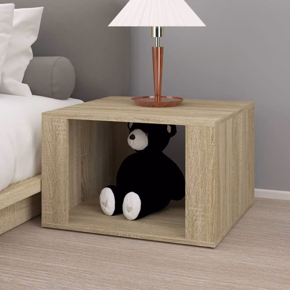 Berkfield Home Sonoma Oak Bedside Table in Brown, W/D/H: 57 x 55 x 36 cm – 2