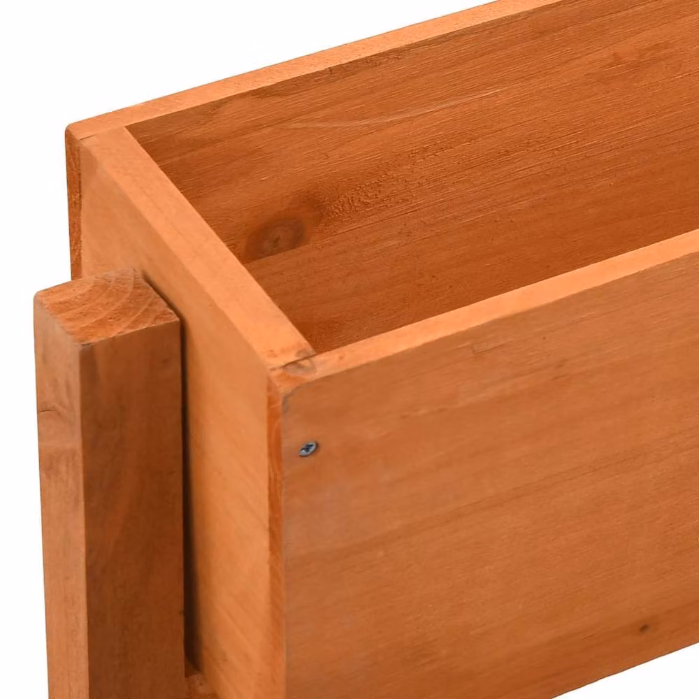 Berkfield Home Orange Folding Planter in Solid Firwood, W/D/H: 60 x 14 x 75 cm – 4
