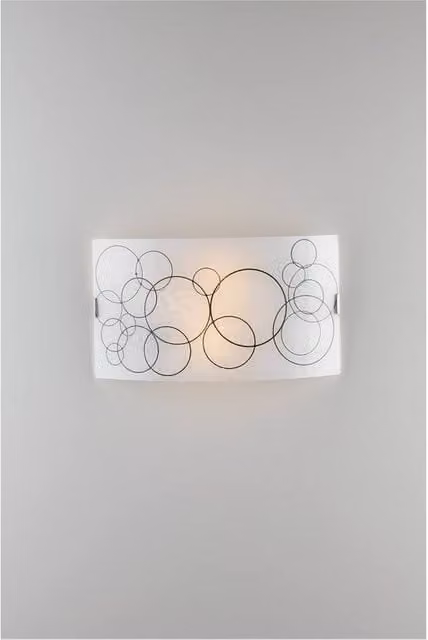 Netlighting Karma Modern Decorative Flush Ceiling Light in White Glass with E27 Socket