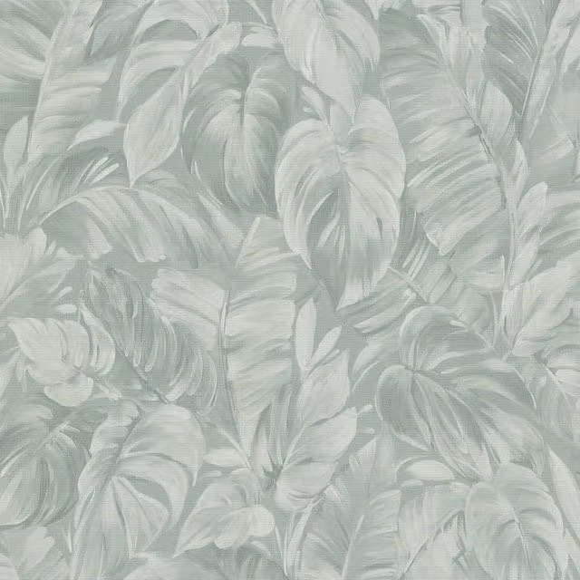 Erismann Play Of Light Palm Leaf Green Textured Vinyl Botanical Floral Wallpaper