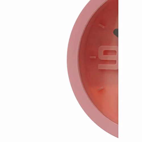Premier Housewares Modern Round Metal Wall Clock in Pink and Black, W/D/H: 16 x 16 x 4 cm – 2